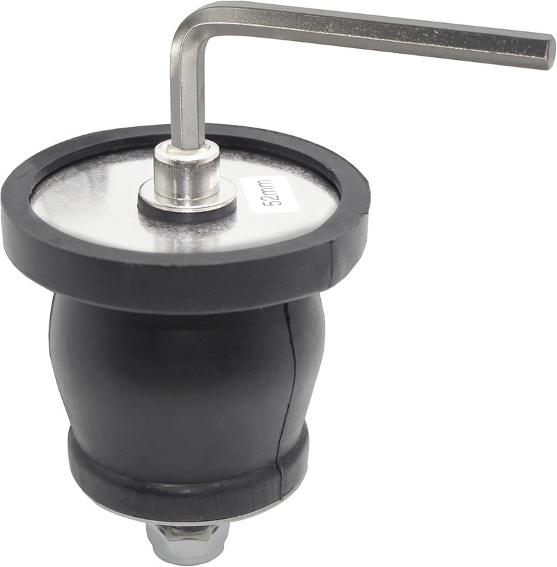 BOPOREAE Expandable Mechanical Seal Cleanout Pipe Plug-Rubber Expansion Scupper Plugs & Removable Stainless Steel Allen Wrench Handle, 2-1/16 to 2-9/16 in Sewer Cap Cover, Winterizing Pool Boat Plugs - Image 1